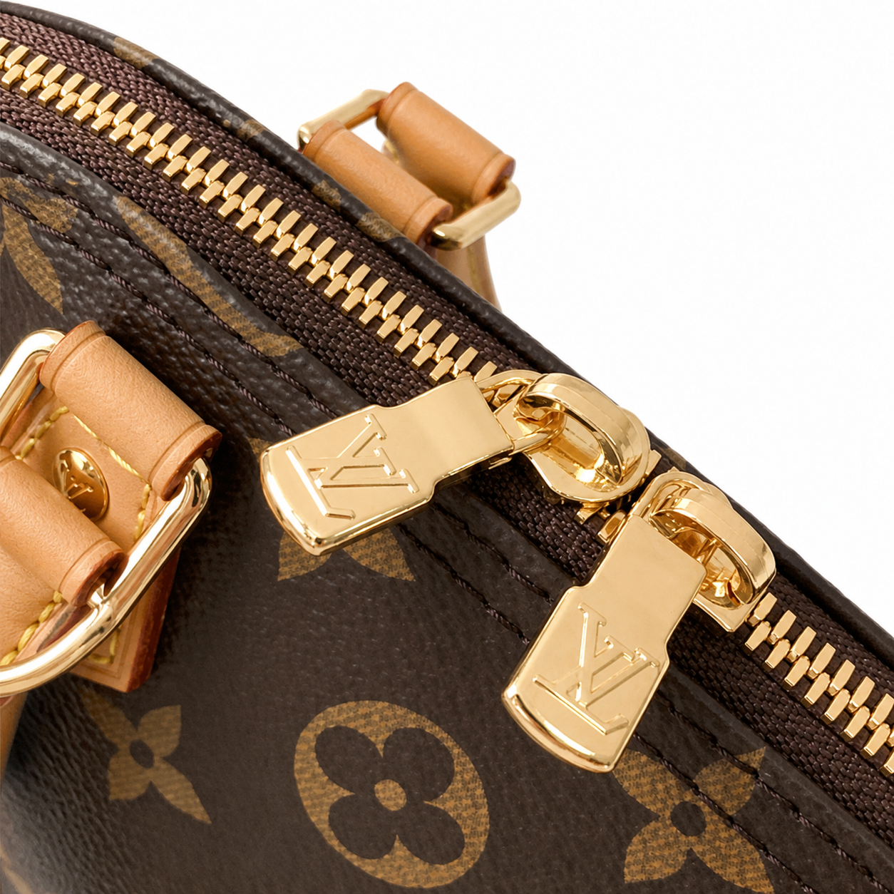 Louis Vuitton Alma BB — Monogram Canvas, Vachetta Red-Edge Trim & Base Corners