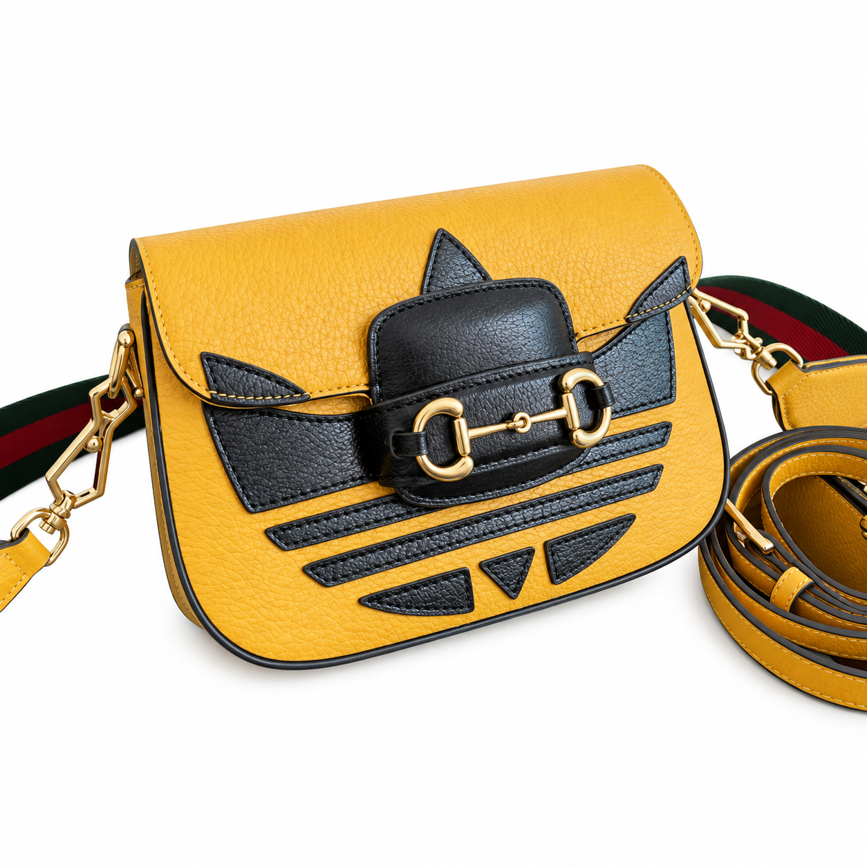 Gucci x Adidas Horsebit 1955 Mini Crossbody Bag in Yellow