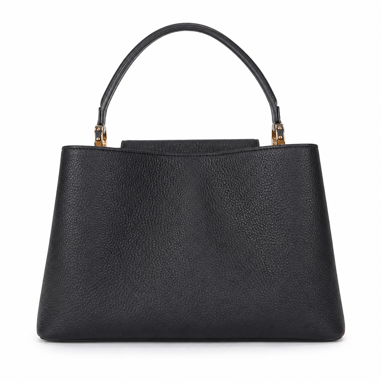 Louis Vuitton Capucines MM — Taurillon Leather in Noir with Gold LV Lock & Vachetta Trim