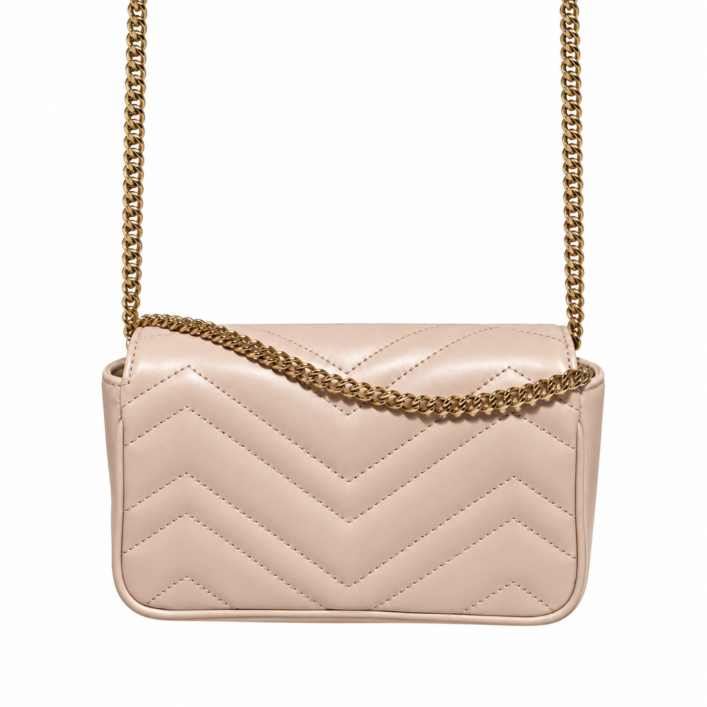 Gucci GG Marmont Super Mini Bag in Dusty Pink Matelassé