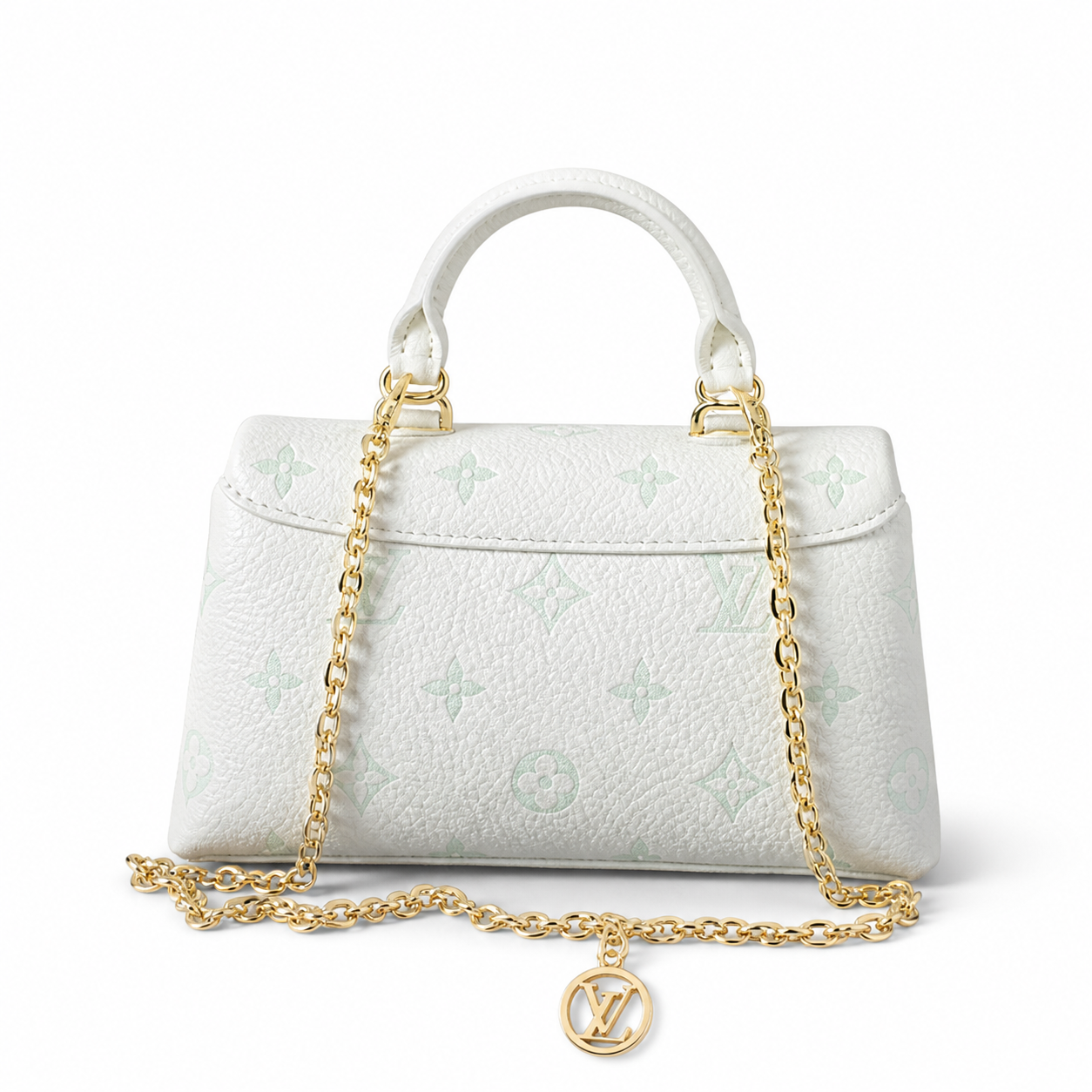 Louis Vuitton Madeleine BB — Monogram Empreinte Leather in Crème with Gold LV Lock