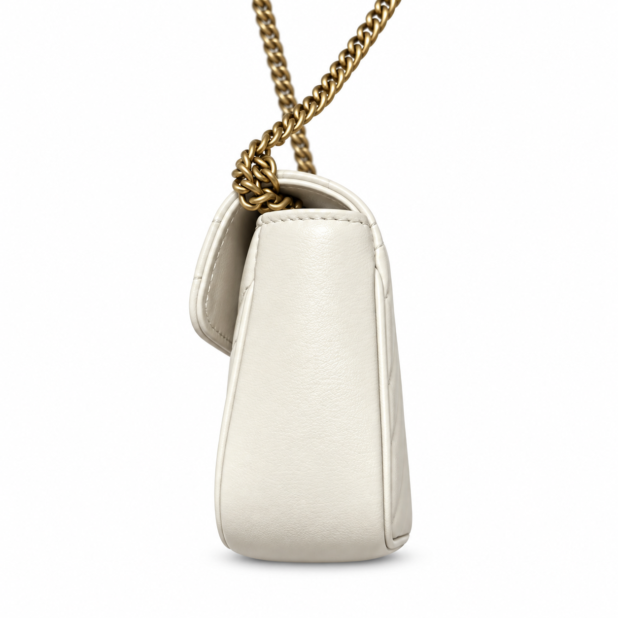 Gucci GG Marmont Super Mini Bag in White Matelassé