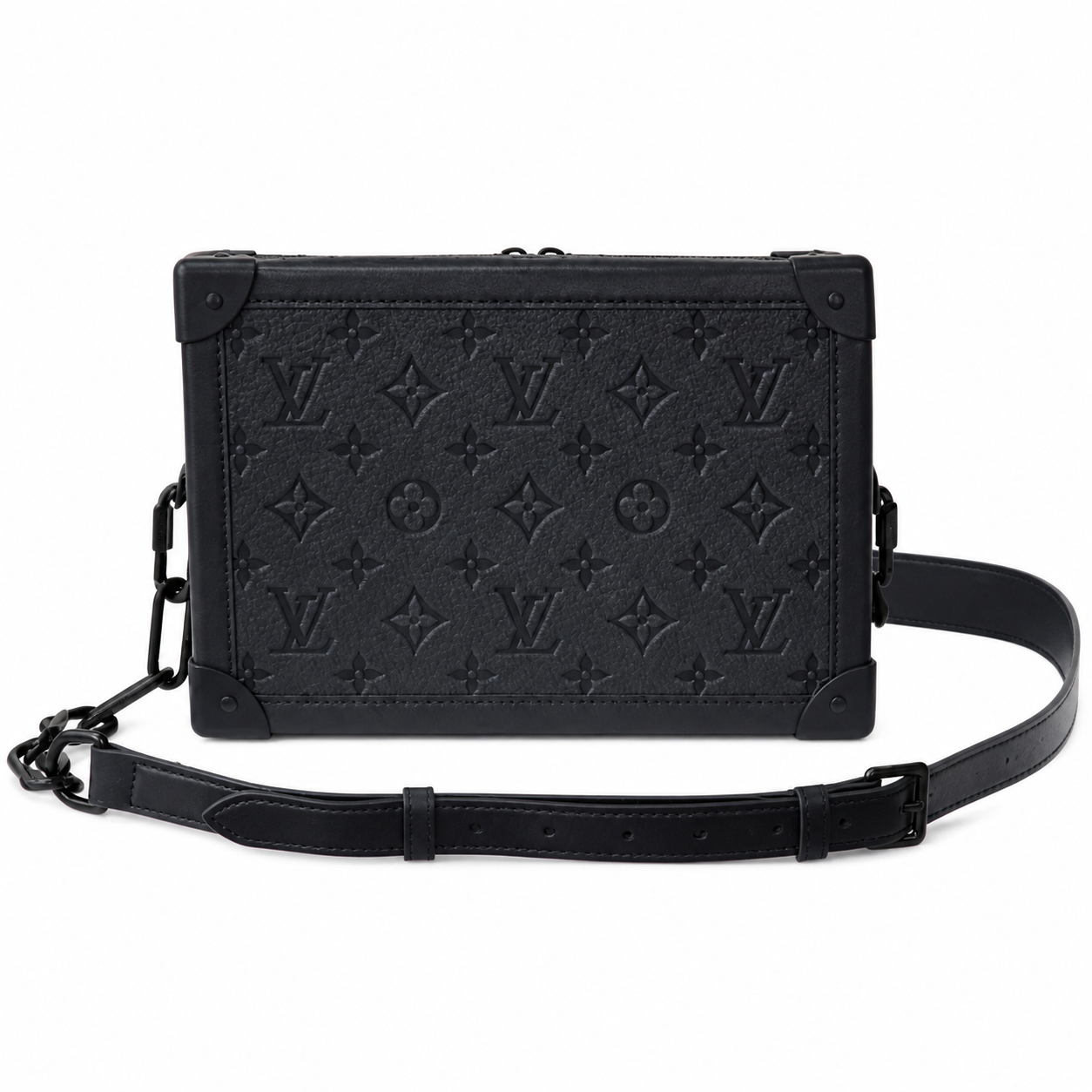 Louis Vuitton Soft Trunk — Monogram Shadow Leather in All Black