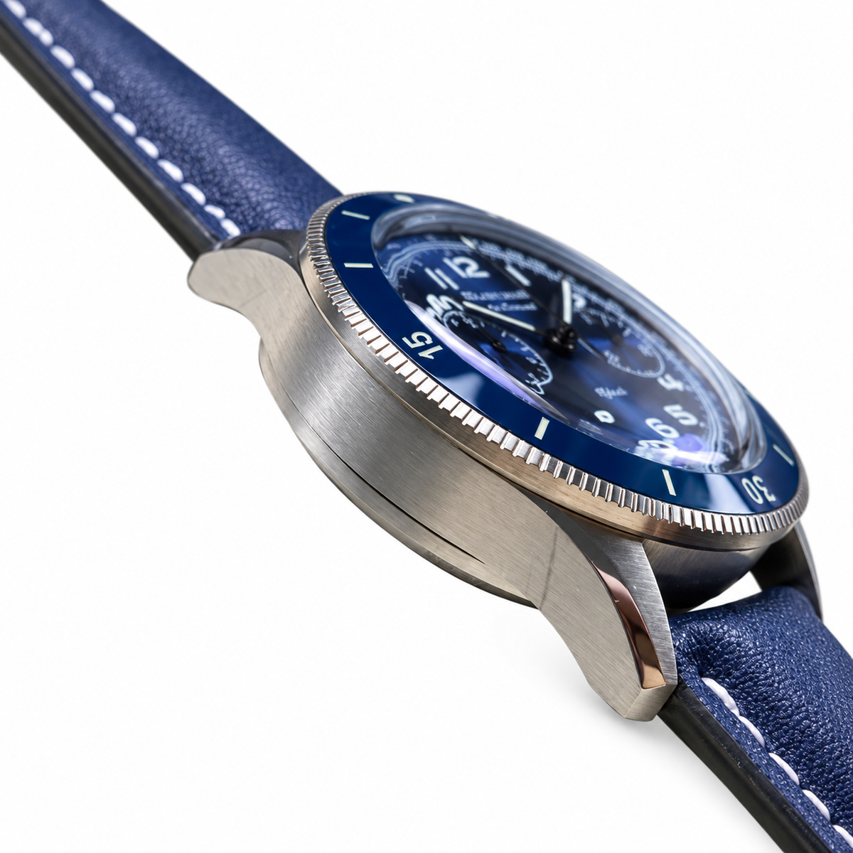 Blancpain Air Command Flyback Chronograph Steel Blue Dial Watch