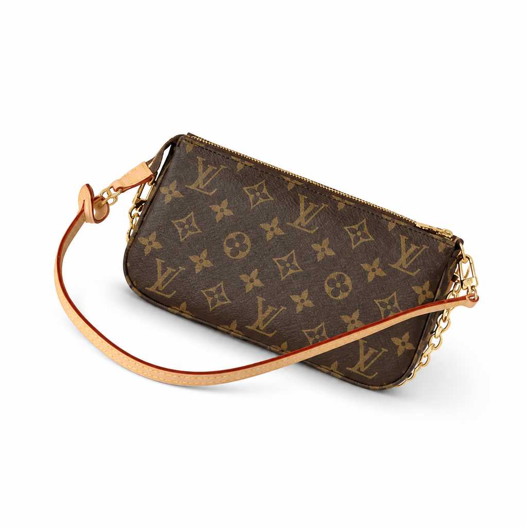 Louis Vuitton Mini Pochette Accessoires — Monogram Canvas & Perforated Vachetta
