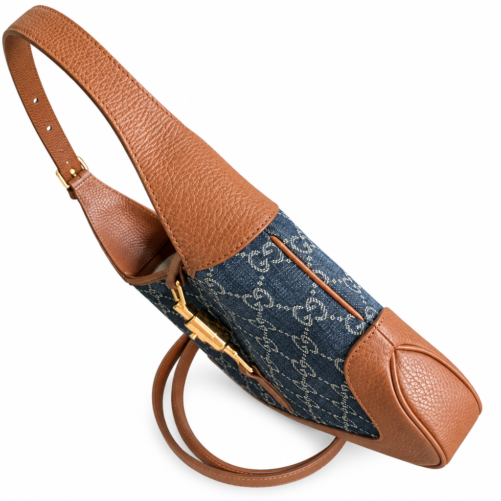 Gucci Jackie 1961 GG Denim Shoulder Bag