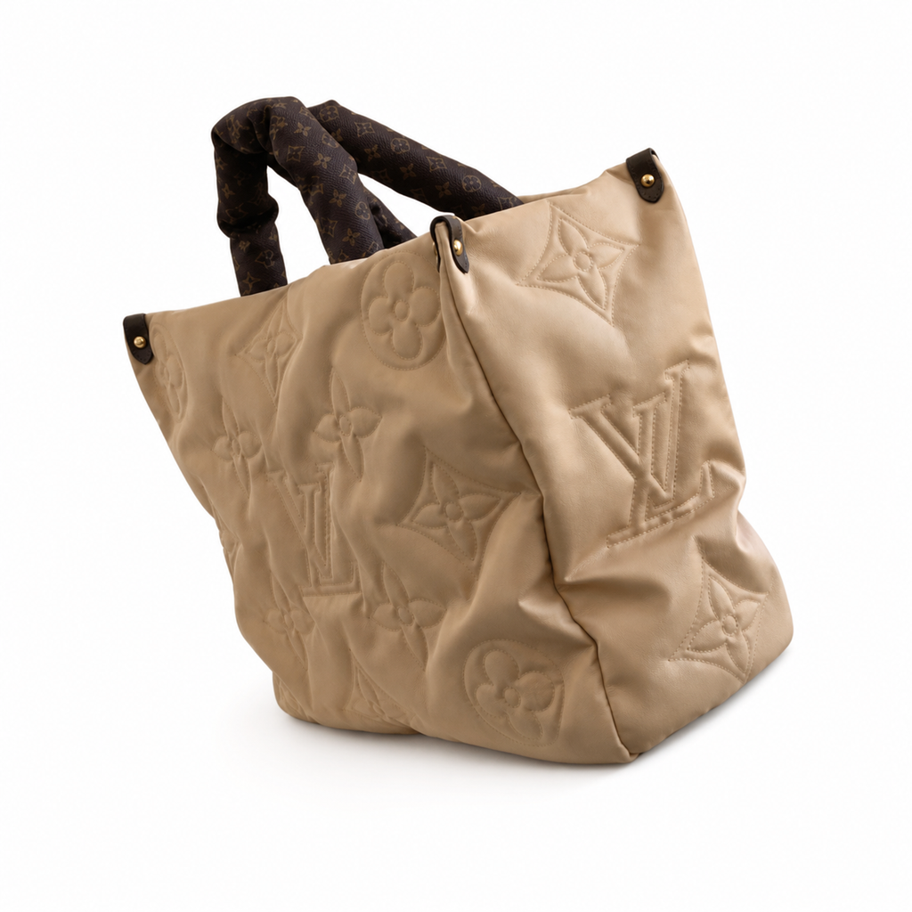Louis Vuitton Onthego GM — Pillow Quilted Nylon in Dune