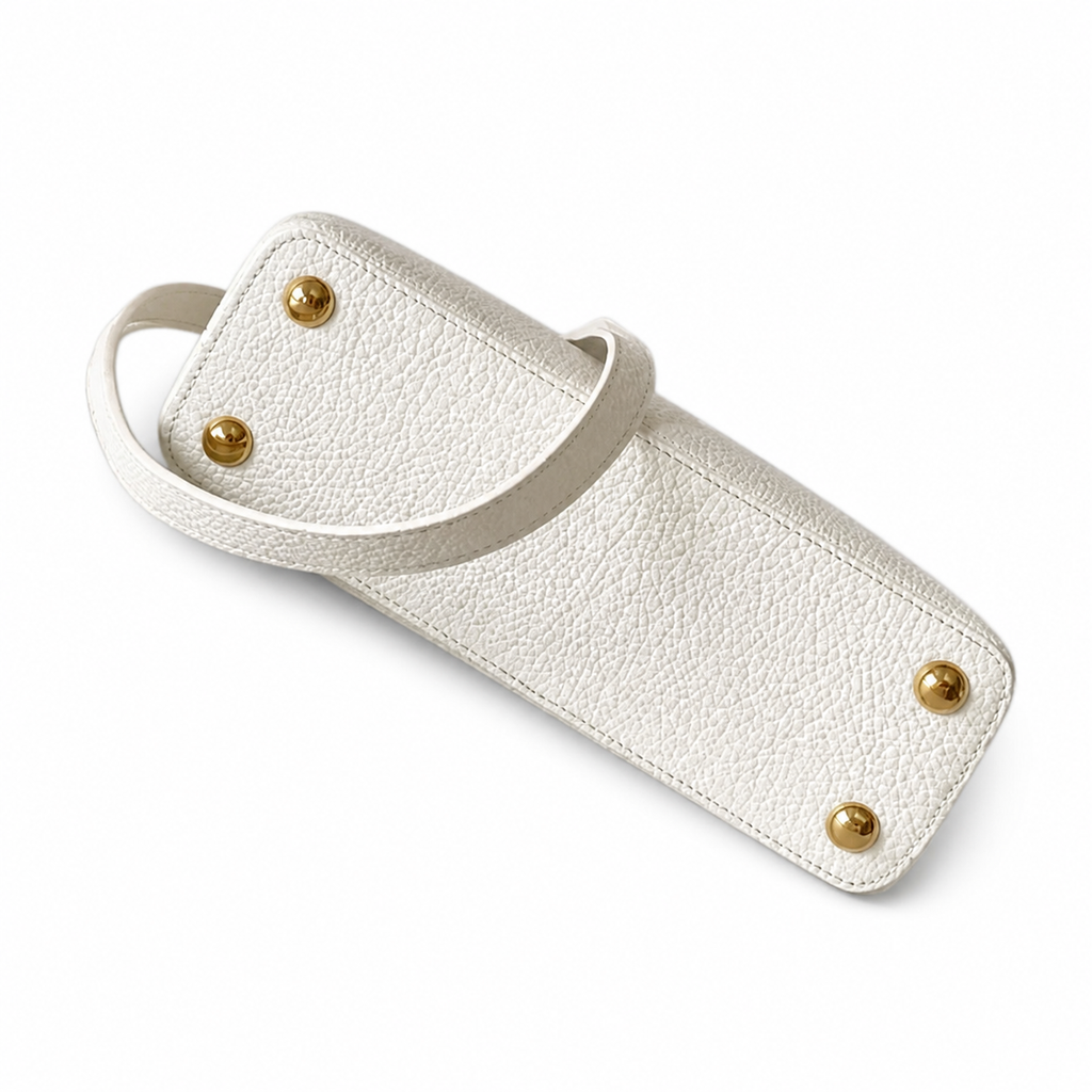 Louis Vuitton Capucines Mini — White Taurillon, Gold LV Clasp & Dome Feet