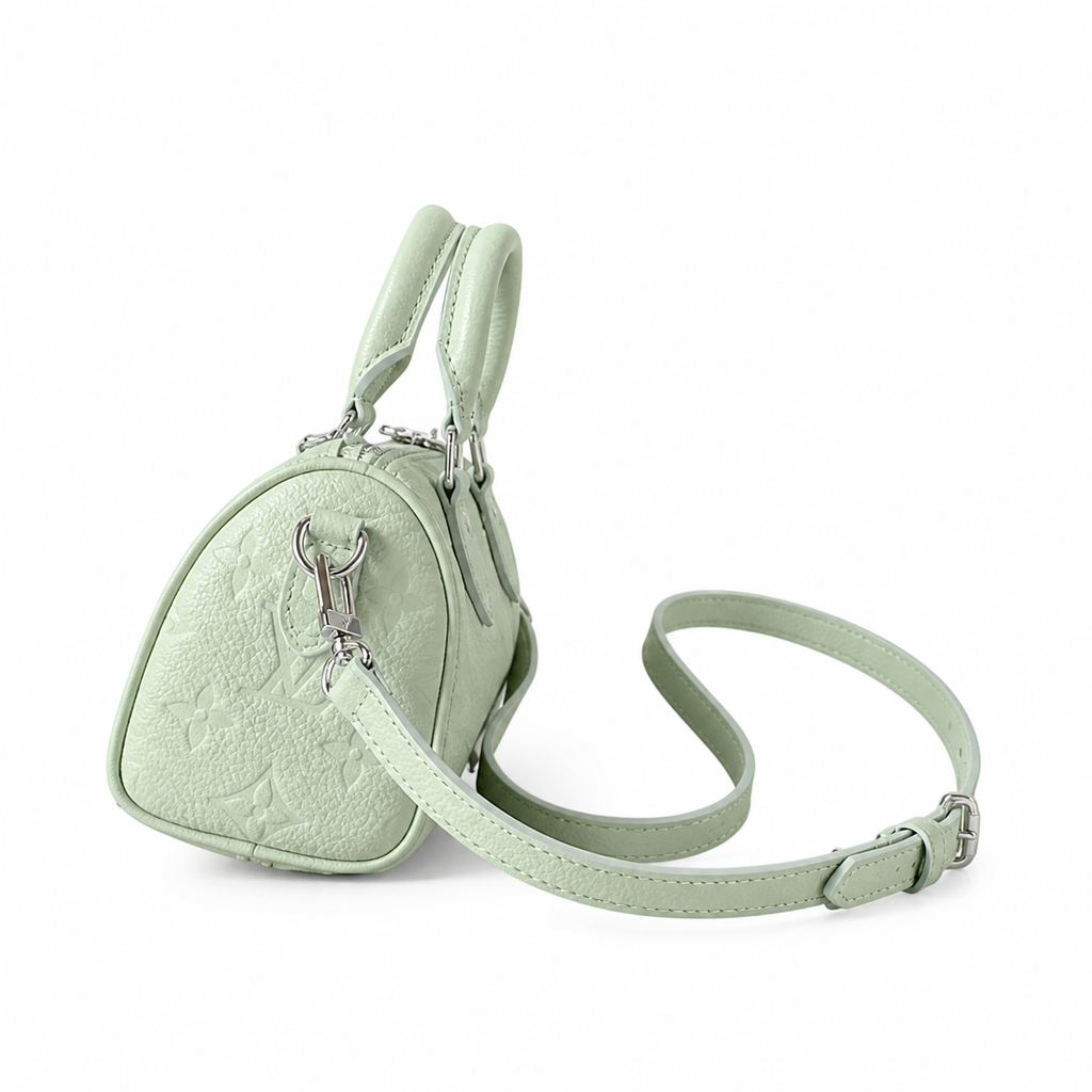 Louis Vuitton Speedy Bandoulière 20 — Monogram Embossed Leather in Vert d’Eau