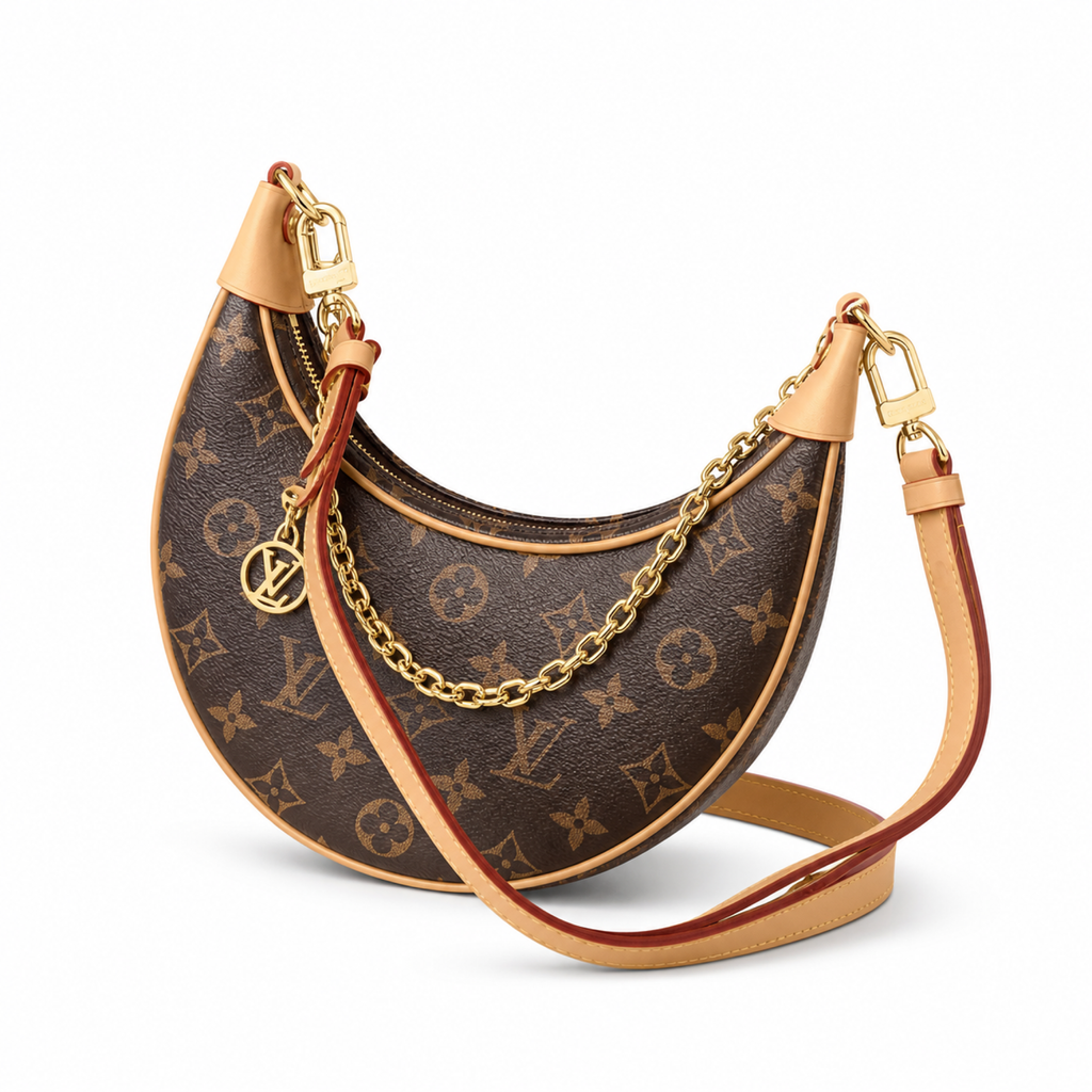 LV Monogram Half-Moon Chain Tote Bag | Luxury Gold Hardware