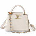 Louis Vuitton Capucines BB — Taurillon Leather in Crème with Gold LV Clasp & Wide Strap