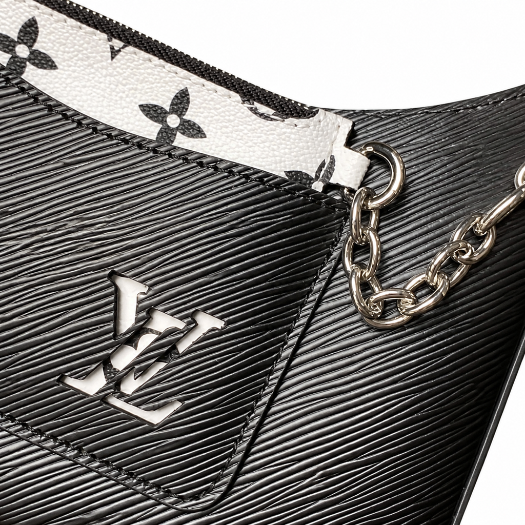 Louis Vuitton Croisette — Noir Epi Leather & Monogram Canvas Strap