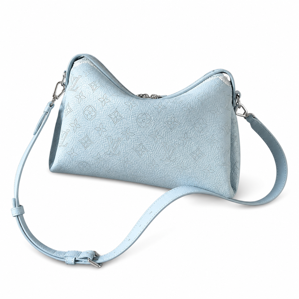 Louis Vuitton Carryall Dark PM — Mahina Perforated Leather in Bleu Glacier