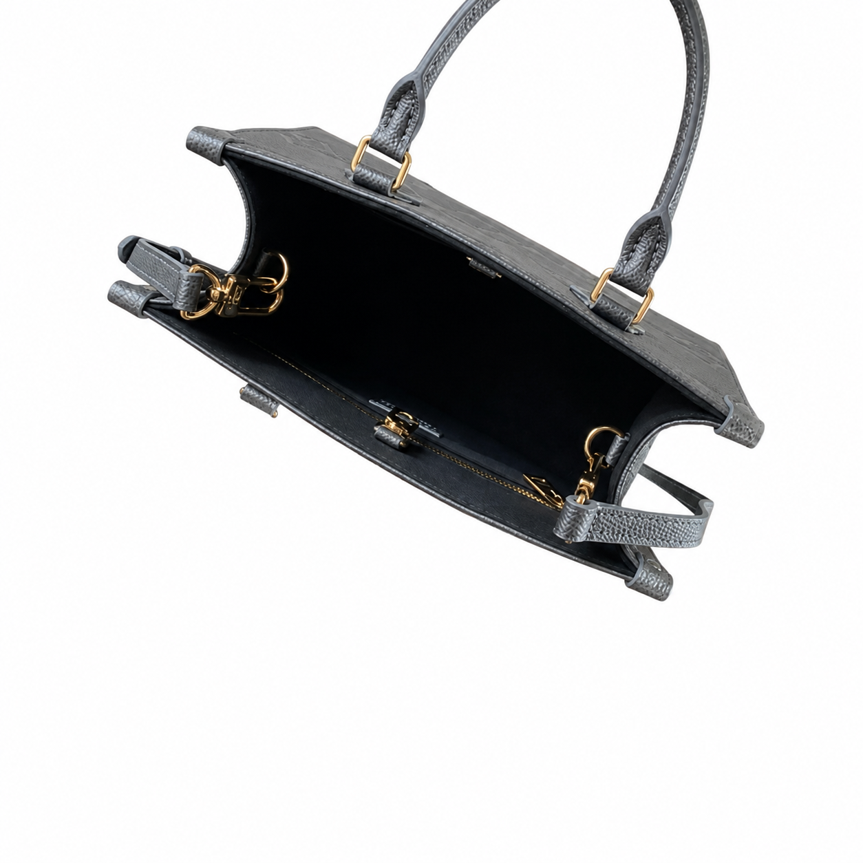 Louis Vuitton Pochette Métis East West — Argent Metallic Giant Empreinte & Wrist Strap