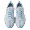 Hermès Gray & Blue Perforated Lace-Up Sneakers