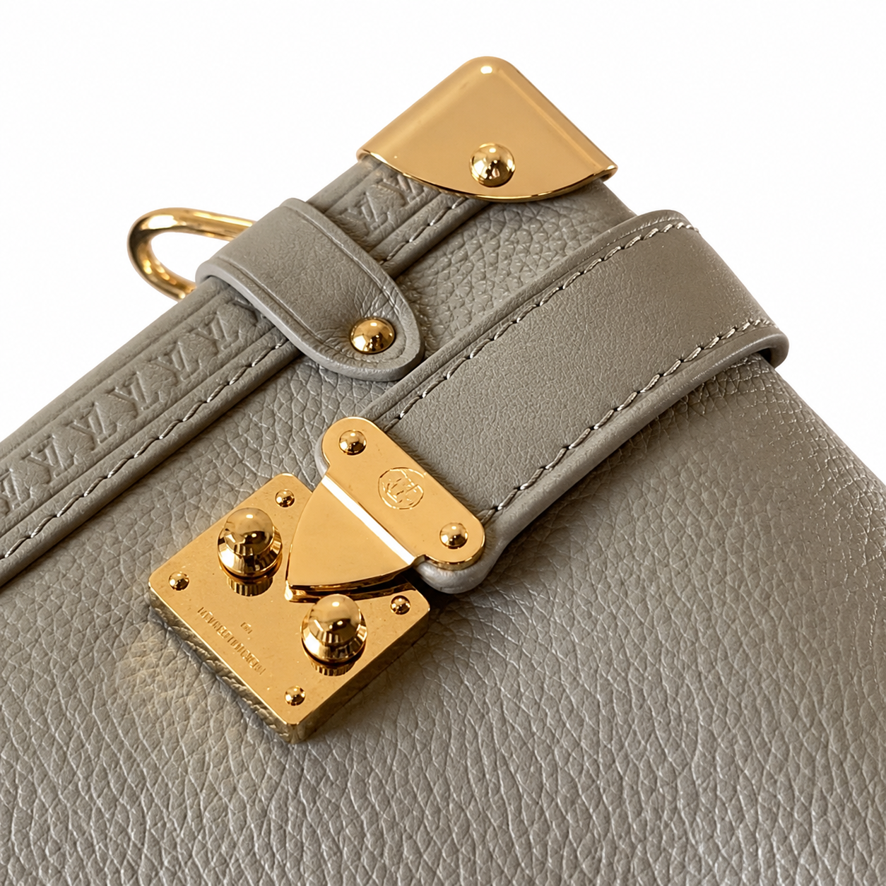 Louis Vuitton Soft Trunk — Tourterelle Grey Taurillon, Gold Corner Fittings & Chain Strap