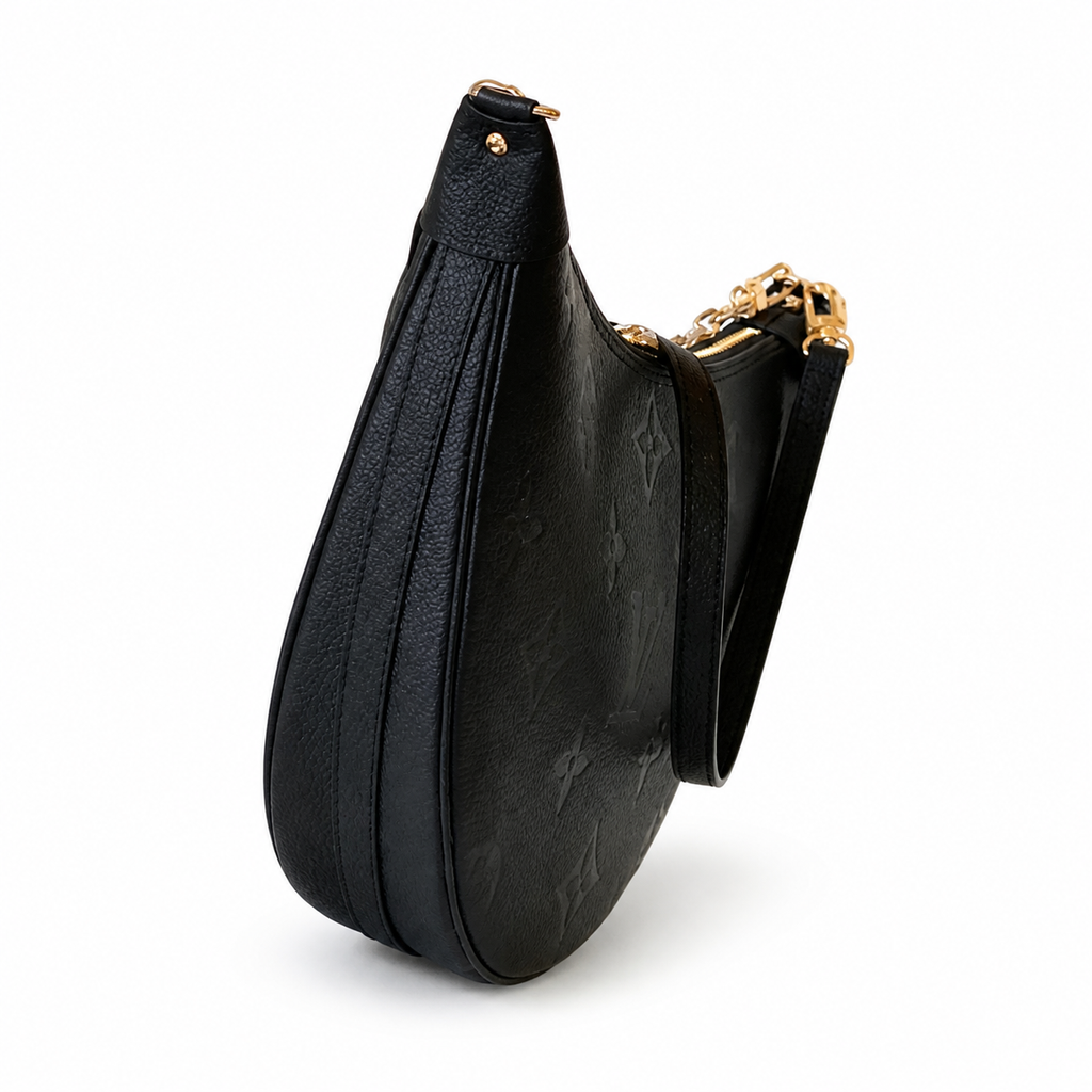 LV Loop Half-Moon Bag | Empreinte Embossed Leather Gold Chain