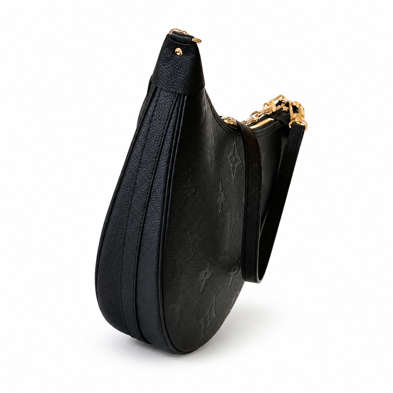 LV Loop Half-Moon Bag | Empreinte Embossed Leather Gold Chain