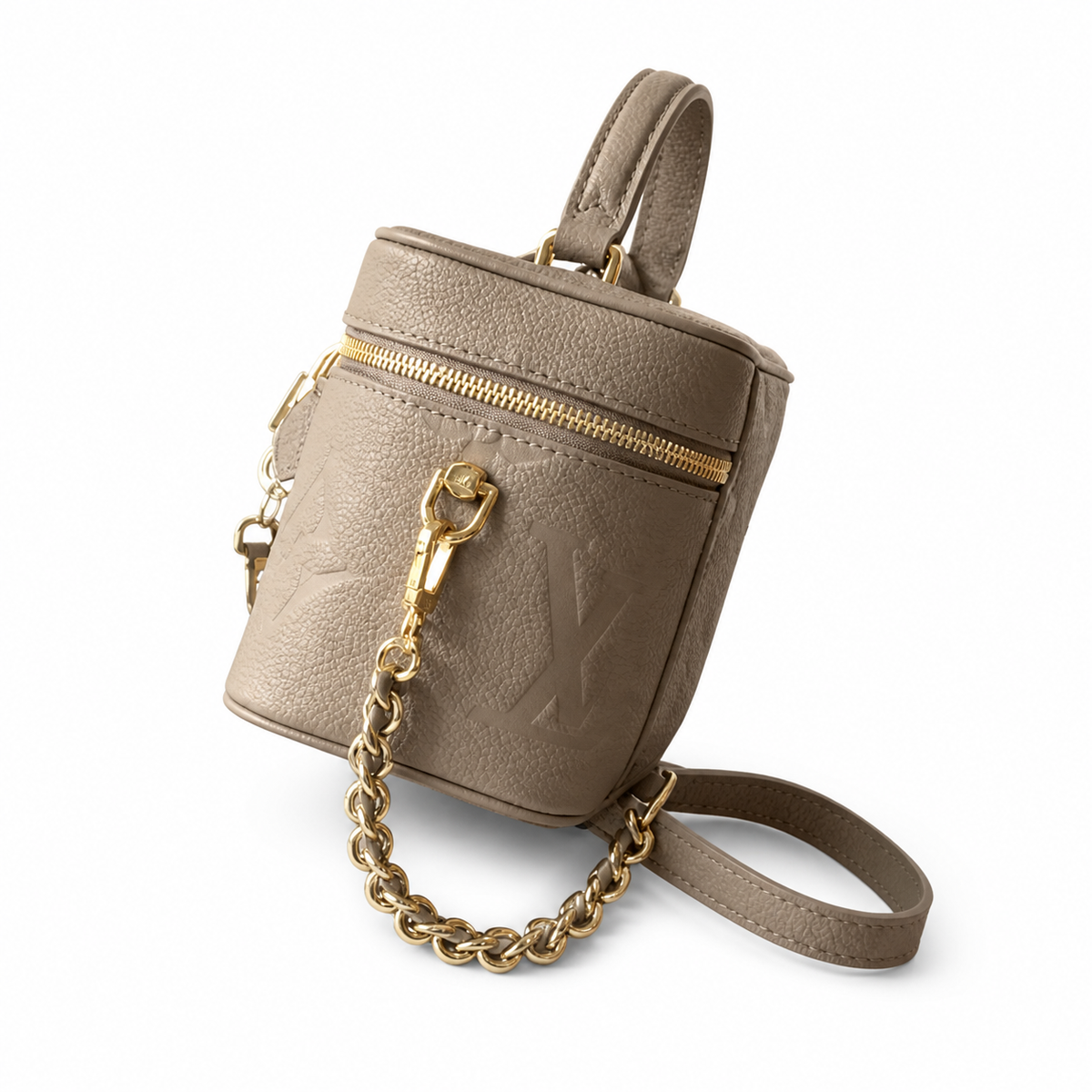 Louis Vuitton Vanity PM — Monogram Empreinte Leather in Tourterelle