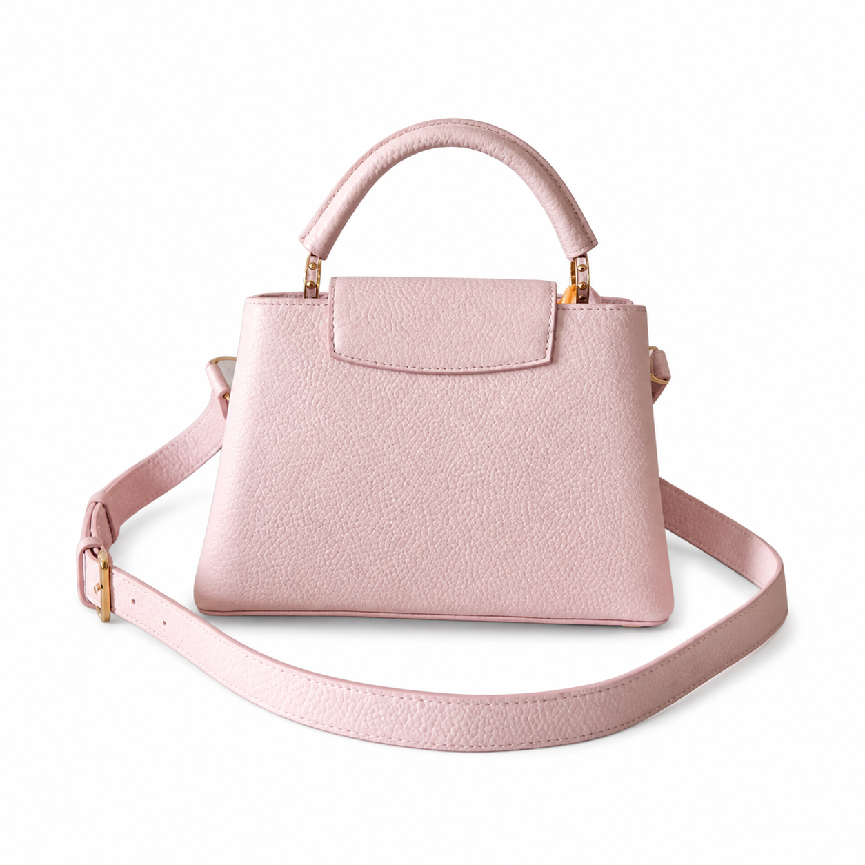 Louis Vuitton Capucines — Rose Poudre Taurillon, Pearl Charm & Dual Chain