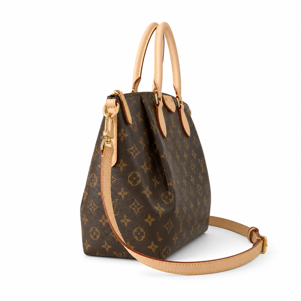 Louis Vuitton Turenne MM — Monogram Canvas, Vachetta Shield Tabs & Side Zip