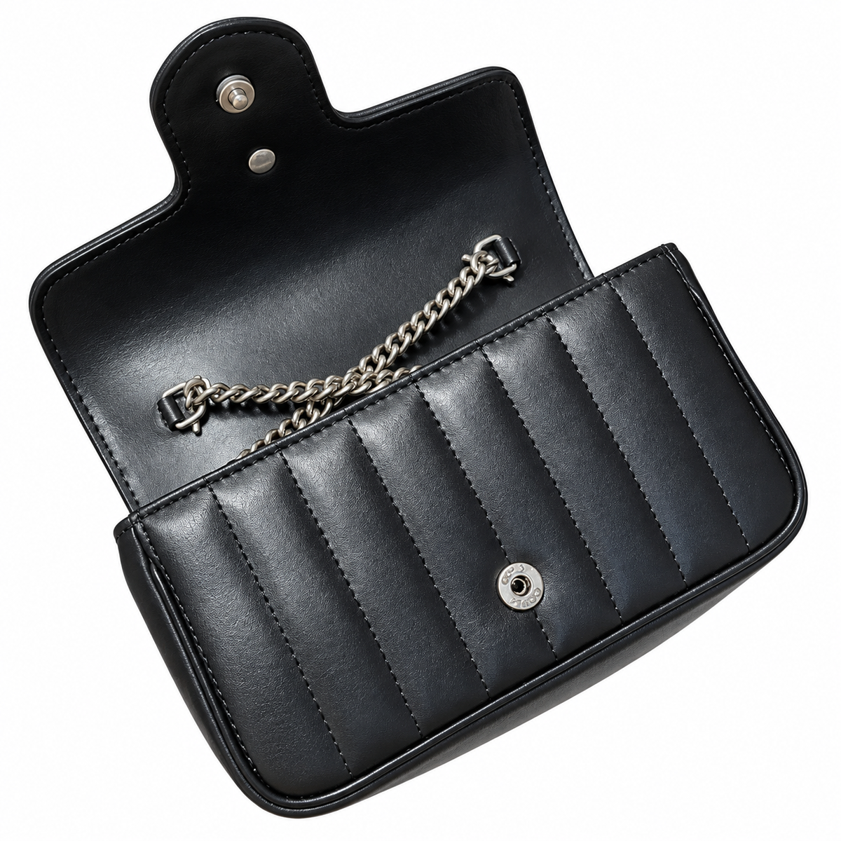 Gucci GG Marmont Super Mini Bag in Black with Silver Hardware
