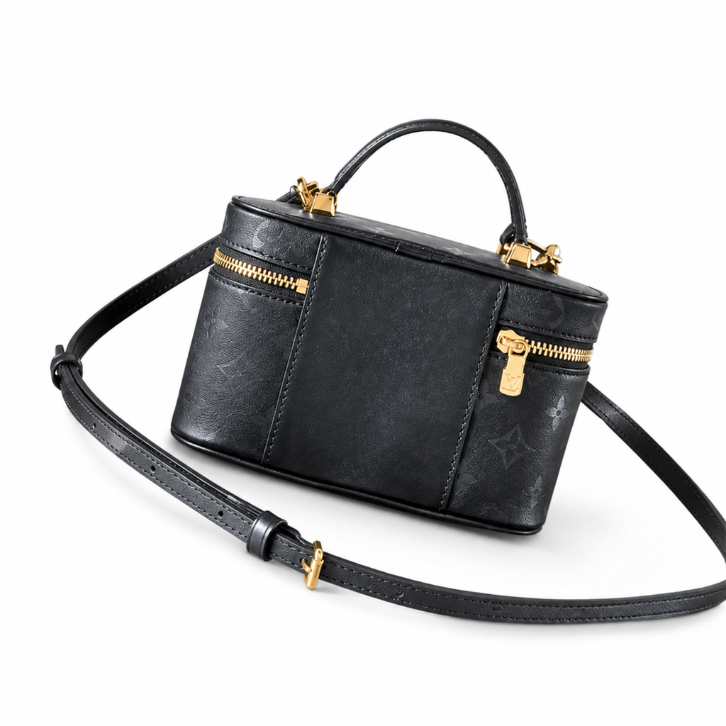 Louis Vuitton Vanity PM — Monogram Empreinte Leather in Black