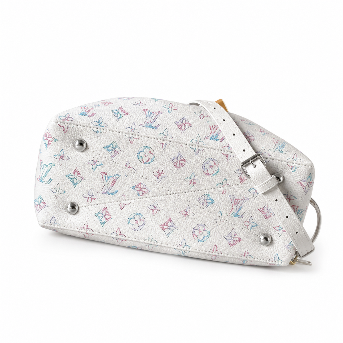 Louis Vuitton Bella Tote — Mahina Perforated Leather with Multicolor Crystal Monogram