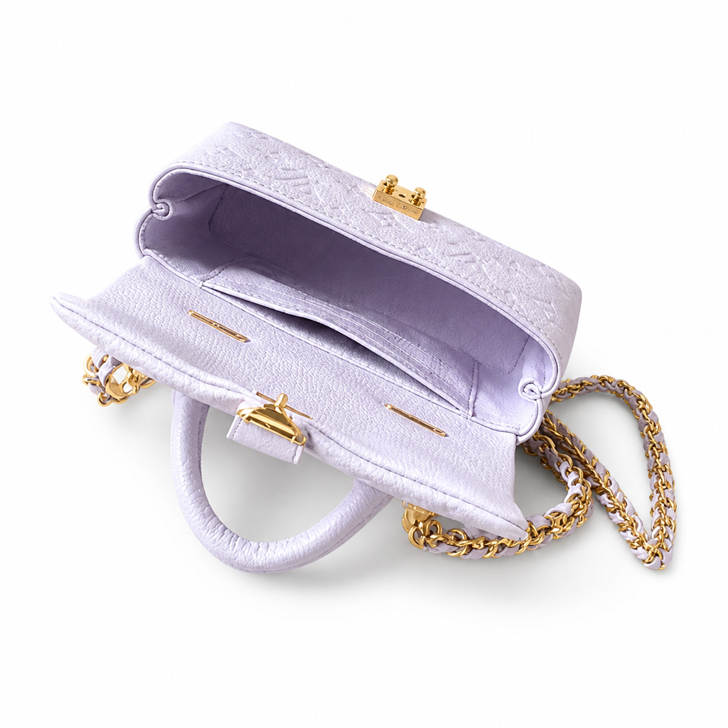 Louis Vuitton Madeleine BB — Monogram Empreinte Leather in Lilas with Gold LV Lock