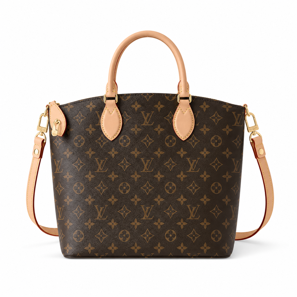Louis Vuitton Boétie MM — Monogram Canvas, Vachetta Border Trim & Leaf Tab Handles