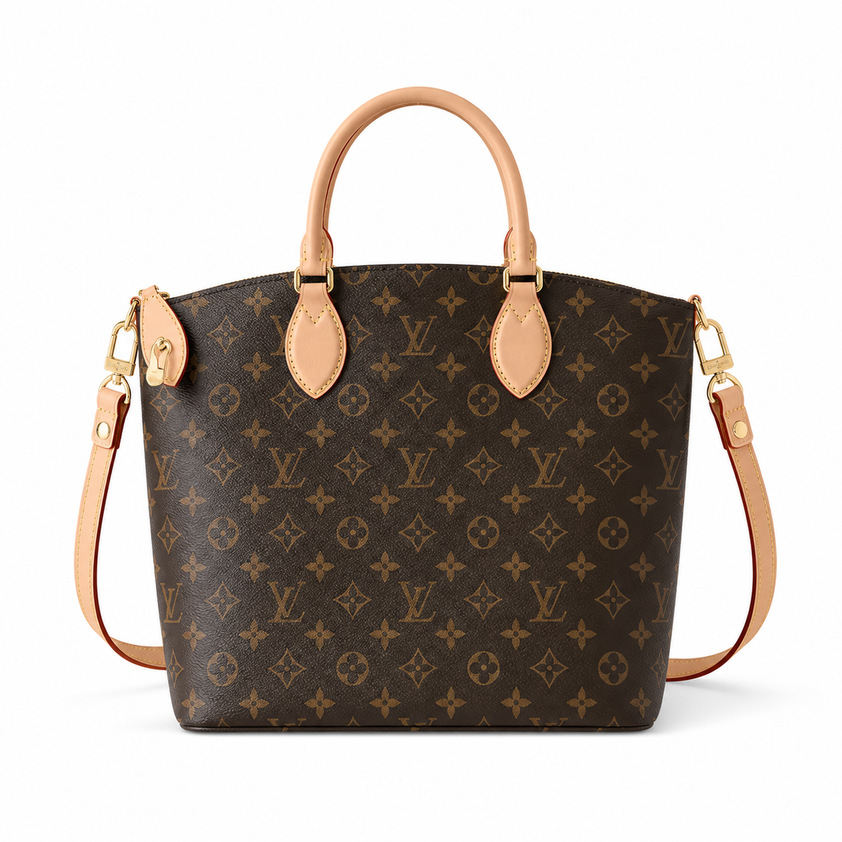 Louis Vuitton Boétie MM — Monogram Canvas, Vachetta Border Trim & Leaf Tab Handles