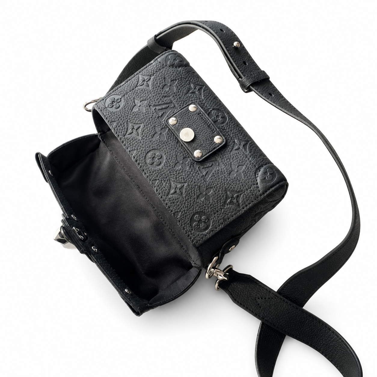 Louis Vuitton Trunk on Chain — Monogram Empreinte Leather in Noir with Silver Hardware
