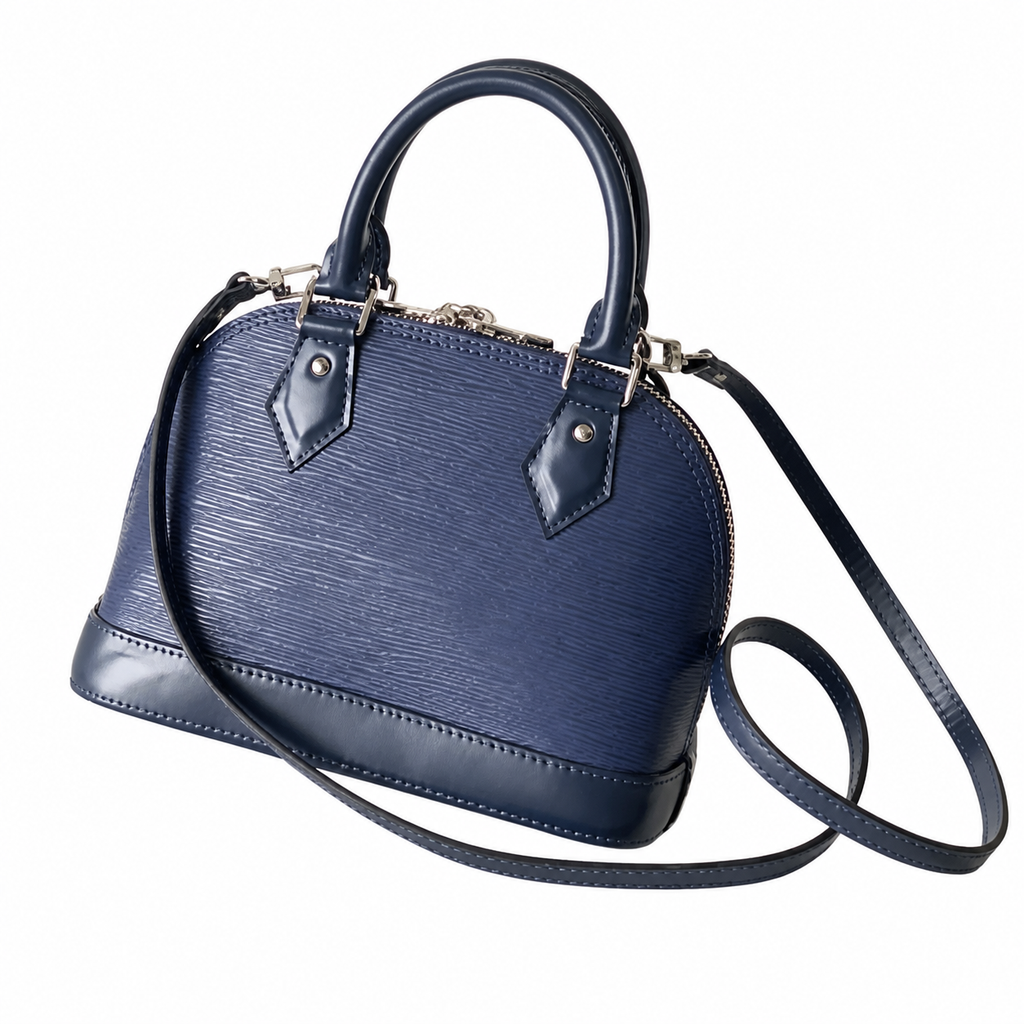 Louis Vuitton Alma BB — Epi Leather in Indigo with Silver Lock & Key