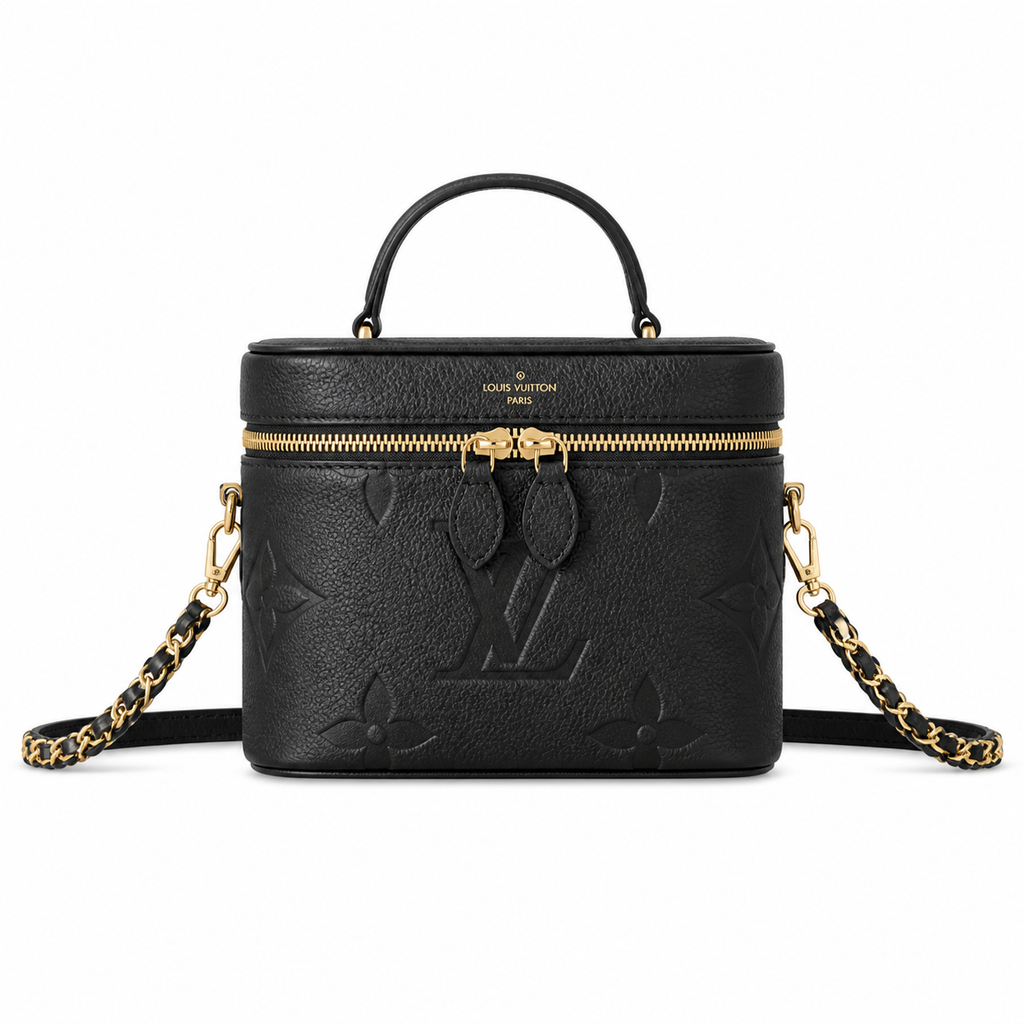 Louis Vuitton Vanity PM — Monogram Empreinte Leather in Black