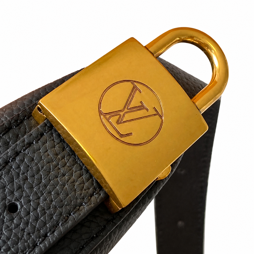 Louis Vuitton Loop MM — Black Empreinte, Crescent Silhouette, LV Square Clasp & Dual Straps