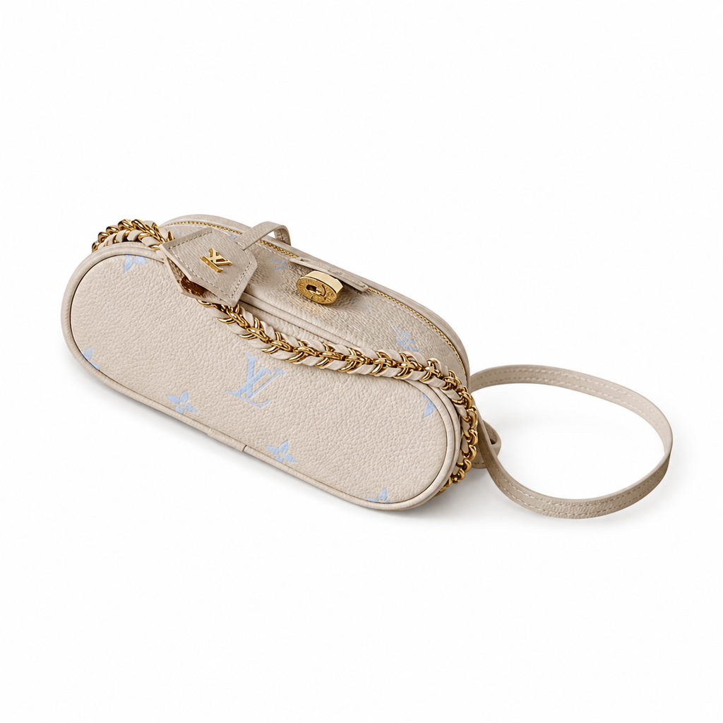 Louis Vuitton Ellipse BB — Bicolor Monogram Empreinte in Crème & Bleu Glacier