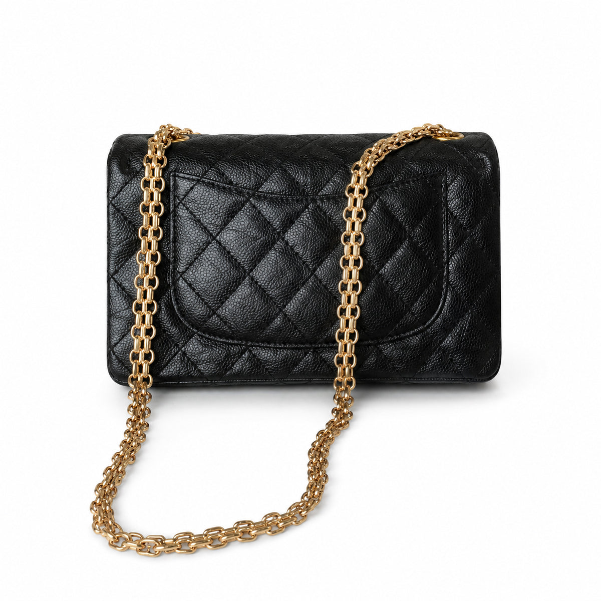 Chanel Small Classic Flap Black Caviar Gold Double Chain
