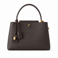 Louis Vuitton Capucines MM — Taurillon Leather in Marron Glacé with Gold LV Lock