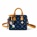Louis Vuitton Speedy Bandoulière 18 — Monogram Denim in Bleu with Vachetta Trim