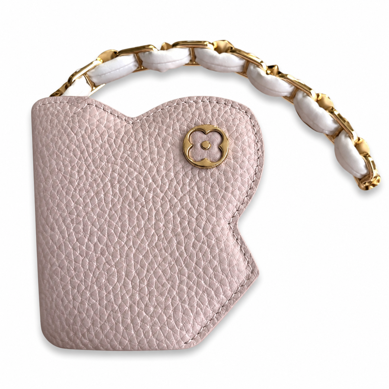 Louis Vuitton Capucines Mini — Taurillon Leather in Rose Poudre with Floral Enamel Chain