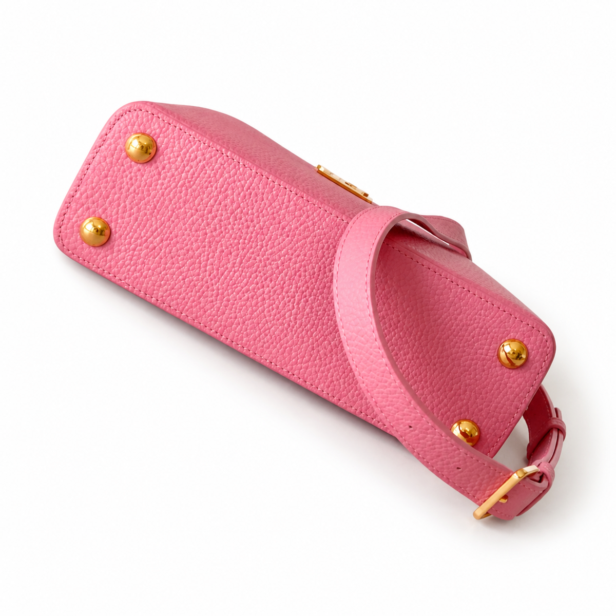 Louis Vuitton Capucines BB — Taurillon Leather in Rose Lilas with Gold LV Clasp & Chain Handle