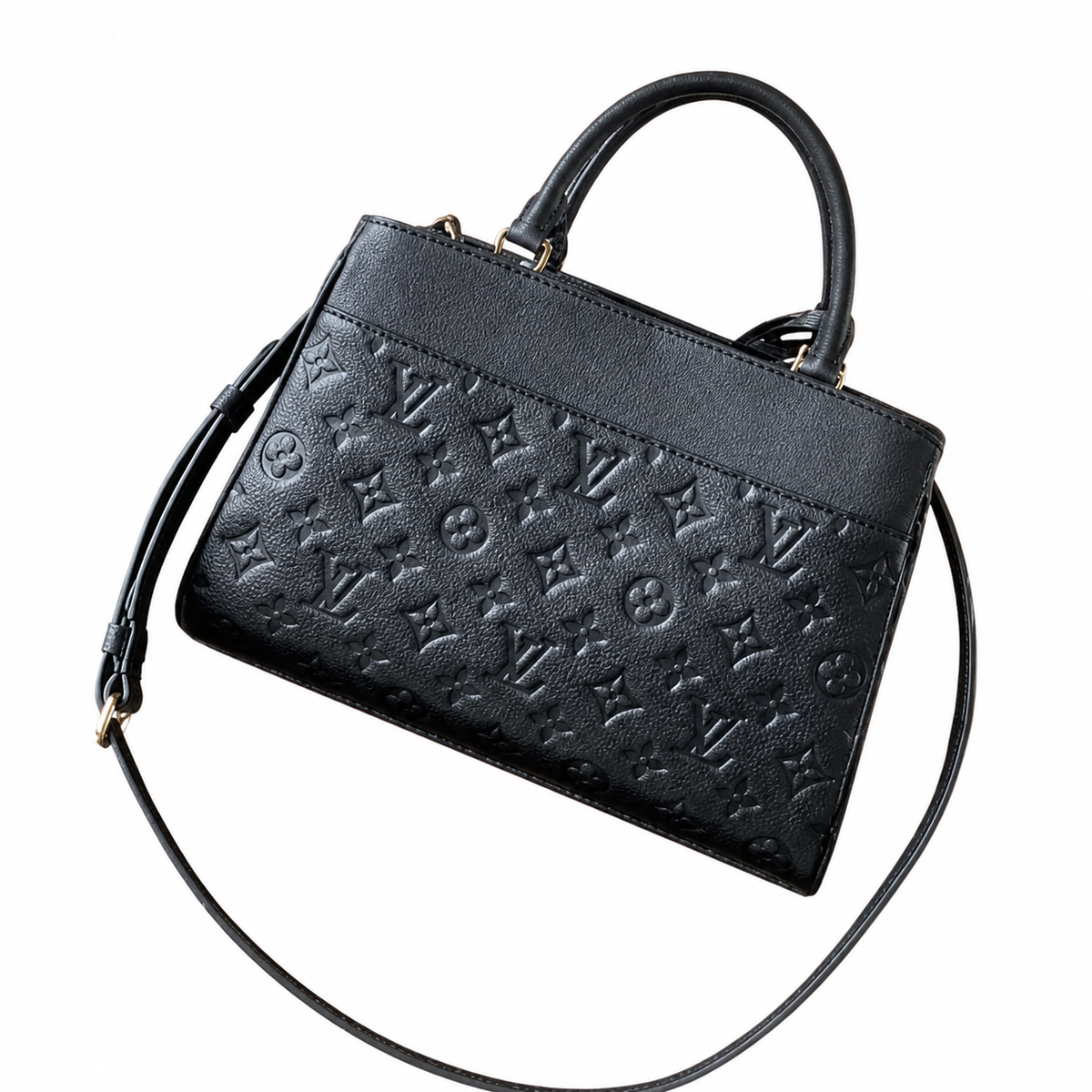 Louis Vuitton Marelle MM — Noir Empreinte, Dual Rounded Top Handles, Front Pocket & Dual Zipper