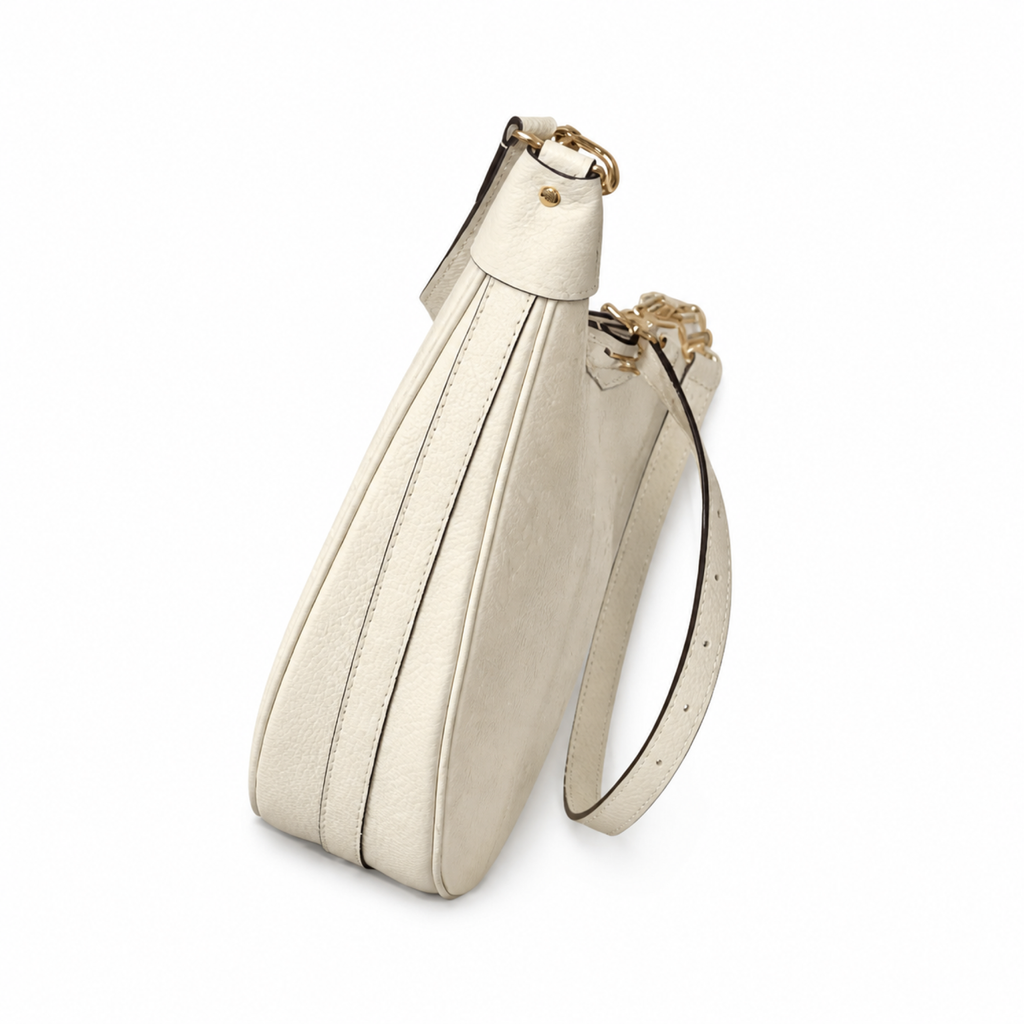 LV Monogram Embossed Leather Chain Bag | Off-White Chic Crossbody