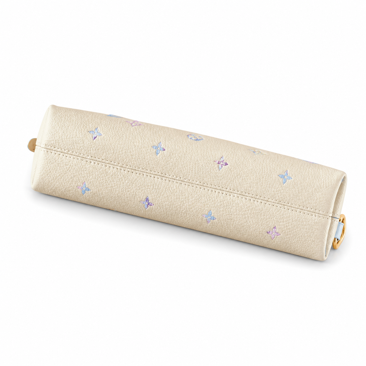 Louis Vuitton Large Shoulder Bag — Cream Empreinte, Iridescent Monogram & Sky Blue Strap