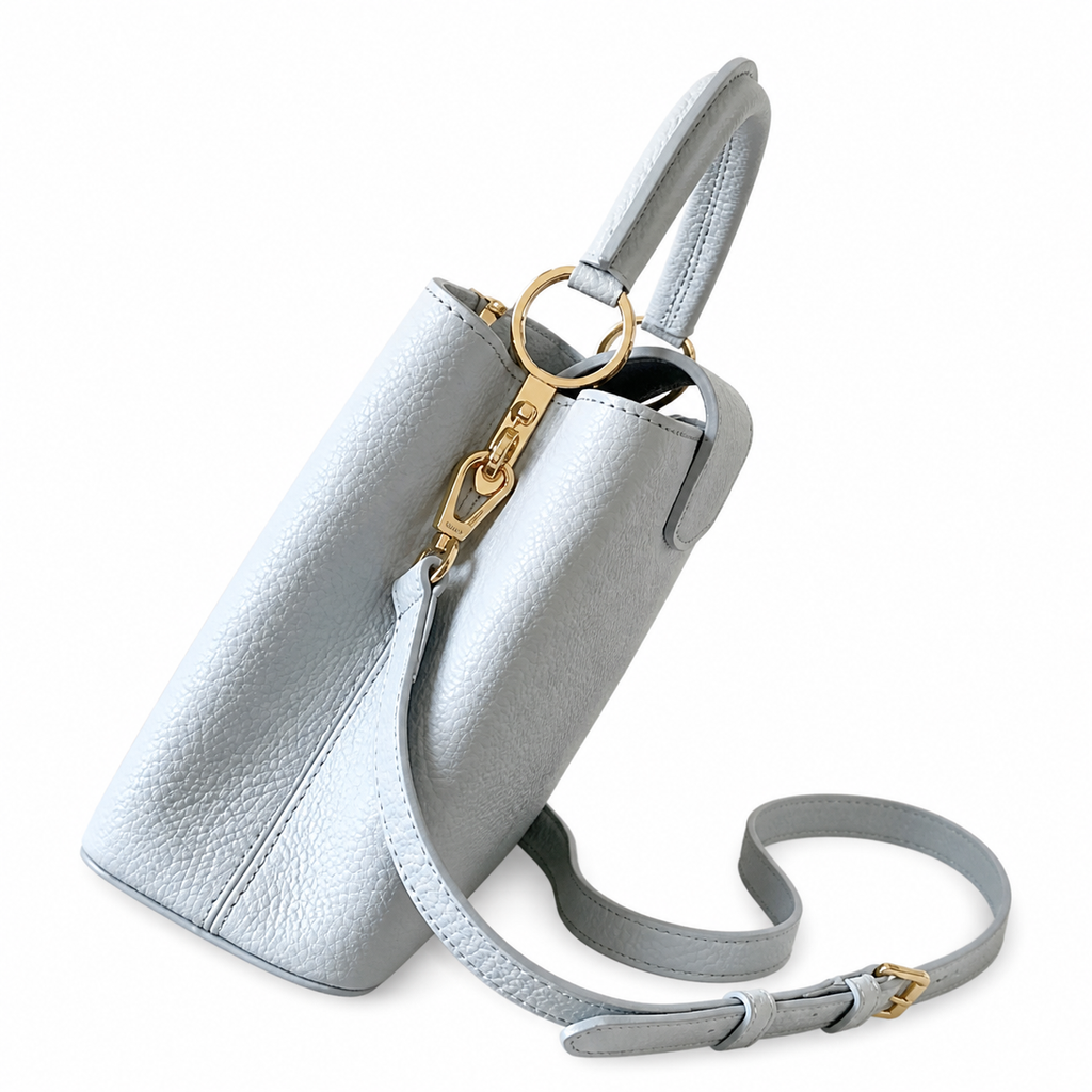 Louis Vuitton Capucines BB — Taurillon Leather in Bleu Glacier with Gold Hardware