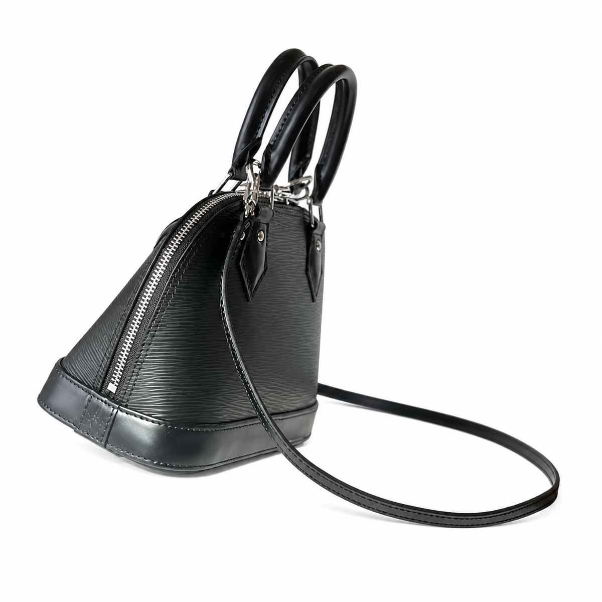 Louis Vuitton Alma BB — Epi Leather in Noir with Silver Lock & Key