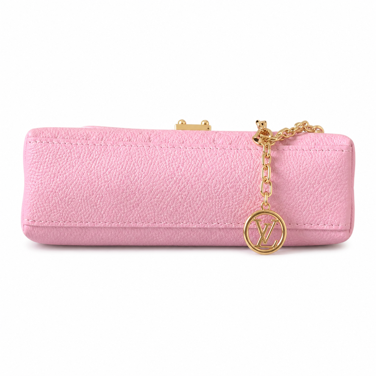 Louis Vuitton Mini 2-Way — Rose Ballerine Empreinte, Gold Chain, Round Top Handle & LV Medallion