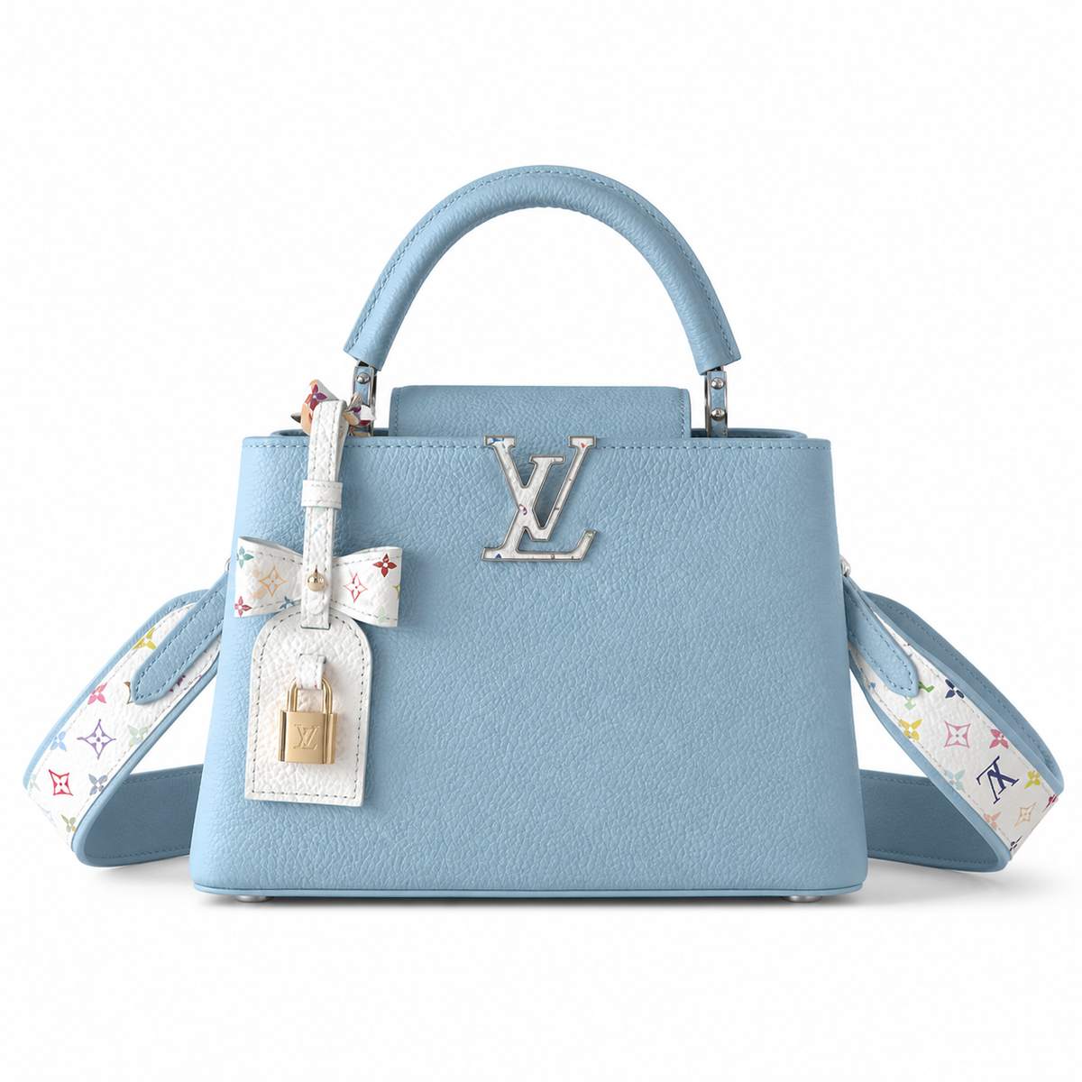 Louis Vuitton Monogram Prestige Structured Crossbody Bag in Blanc