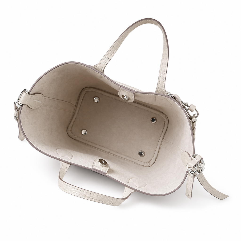 Louis Vuitton Blossom PM — Mahina Perforated Leather in Galet with Braided Key Charm