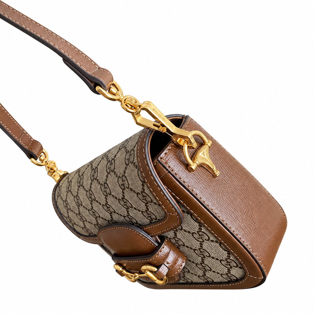 Gucci Horsebit 1955 Mini Crossbody Bag with Web Strap